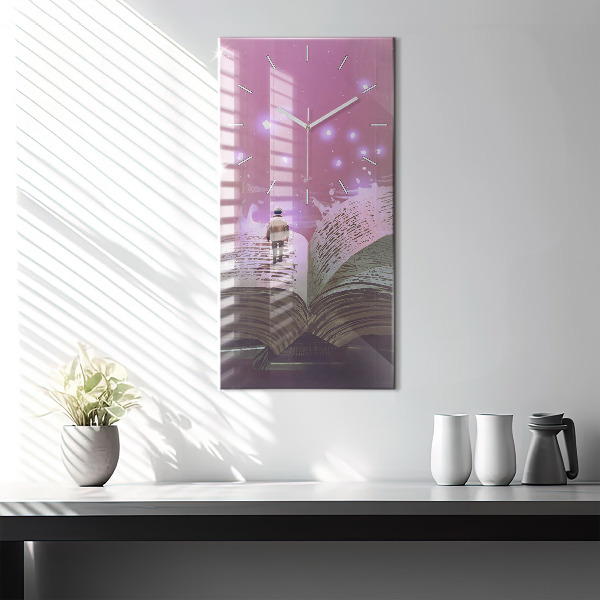 Vertical wall clock Abstraction book