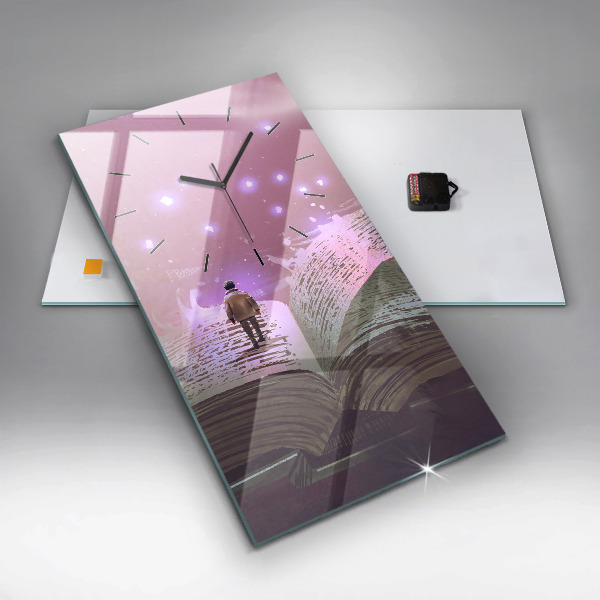 Vertical wall clock Abstraction book