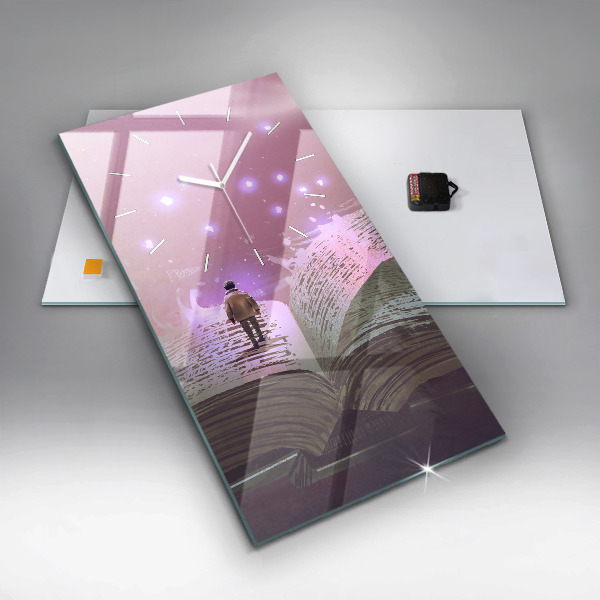 Vertical wall clock Abstraction book