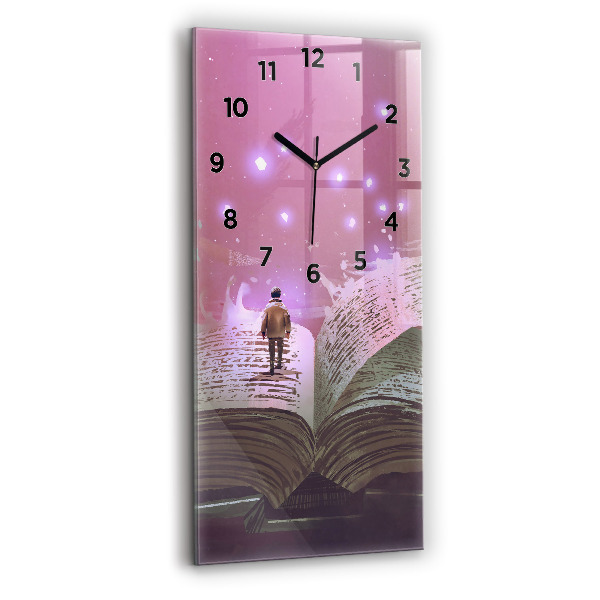 Vertical wall clock Abstraction book