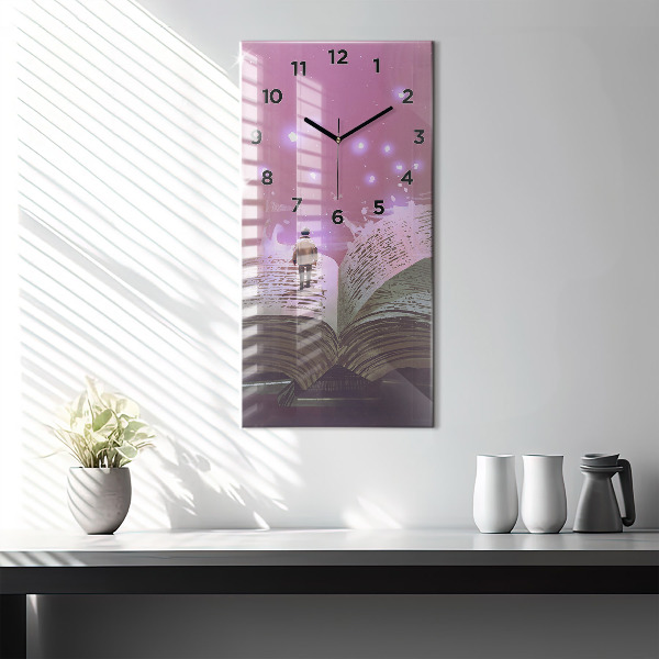 Vertical wall clock Abstraction book