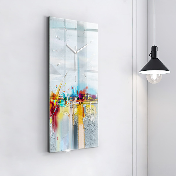 Vertical wall clock Abstract bridge