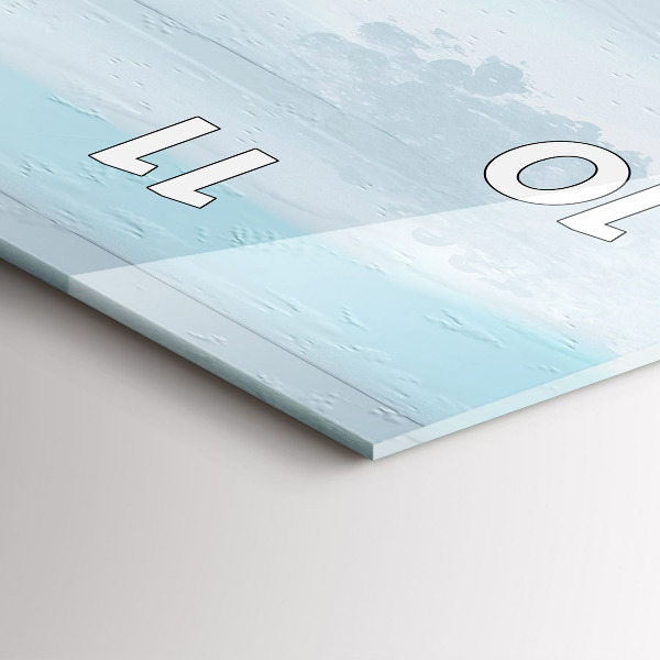 Vertical wall clock Abstract bridge