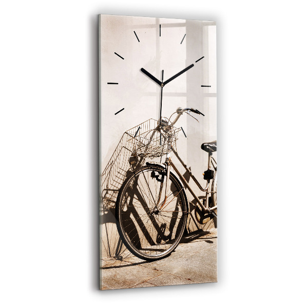 Vertical wall clock Italian bike