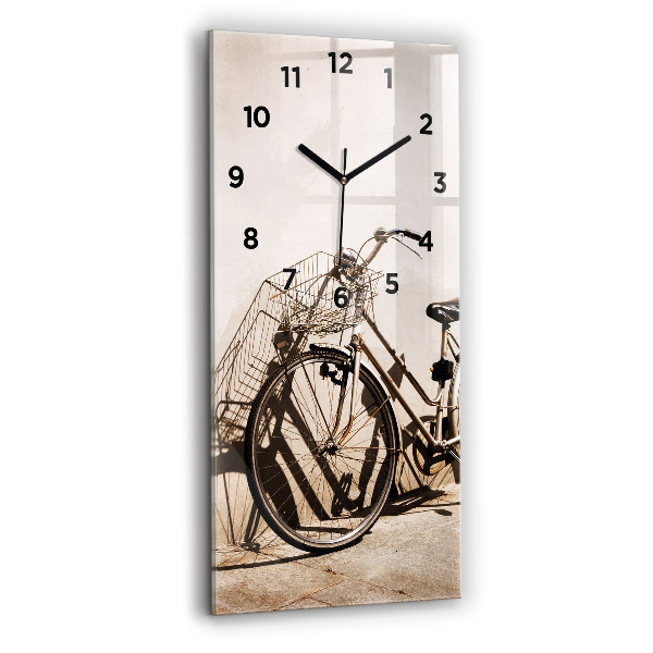 Vertical wall clock Italian bike