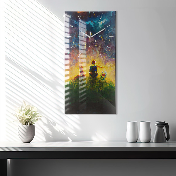 Vertical wall clock Abstraction The Little Prince