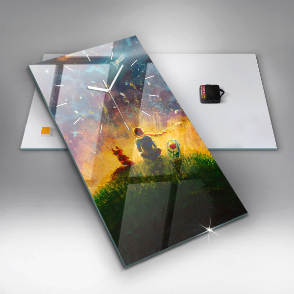 Vertical wall clock Abstraction The Little Prince