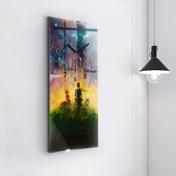 Vertical wall clock Abstraction The Little Prince