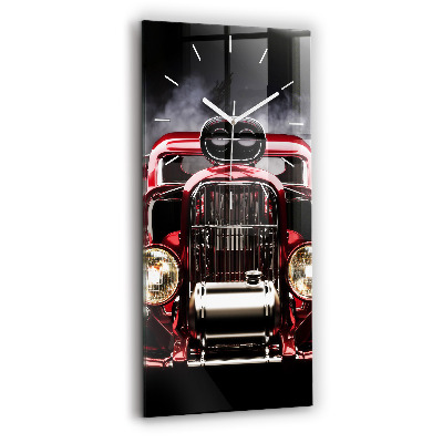 Vertical wall clock Old vintage car