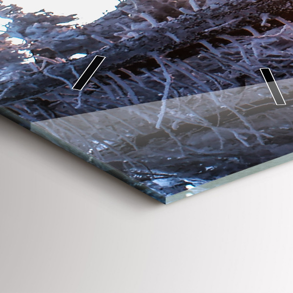 Vertical wall clock Sunset Forest