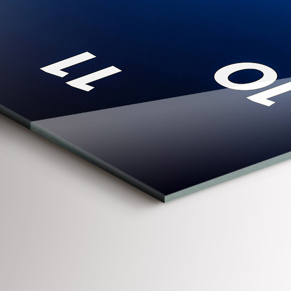 Vertical wall clock Airplane and Clouds