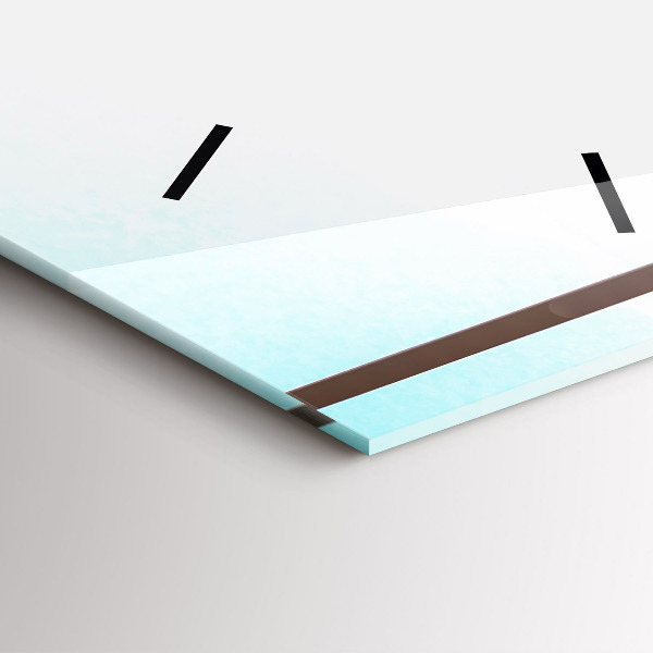 Vertical wall clock Man at the airport