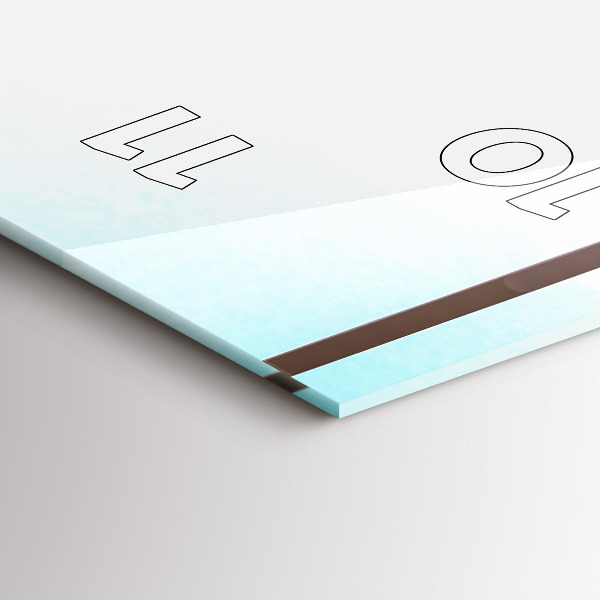 Vertical wall clock Man at the airport