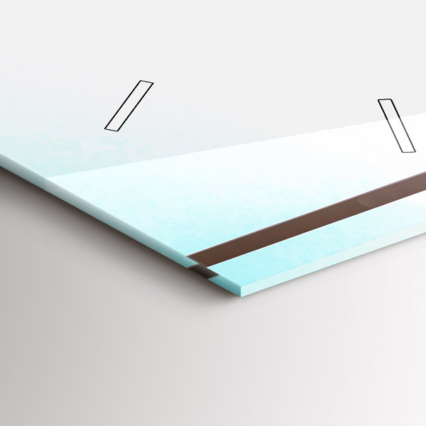 Vertical wall clock Man at the airport