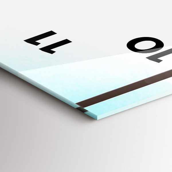 Vertical wall clock Man at the airport