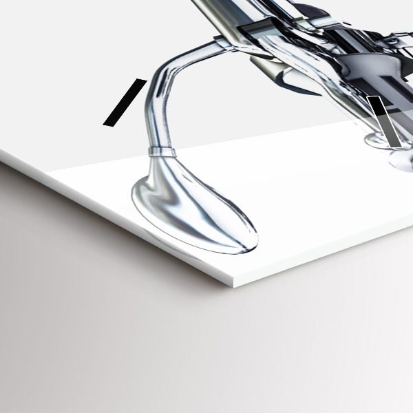 Vertical wall clock Black motorcycle