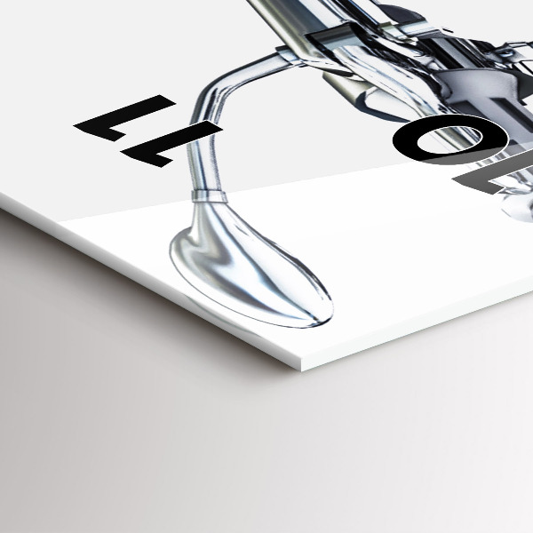 Vertical wall clock Black motorcycle