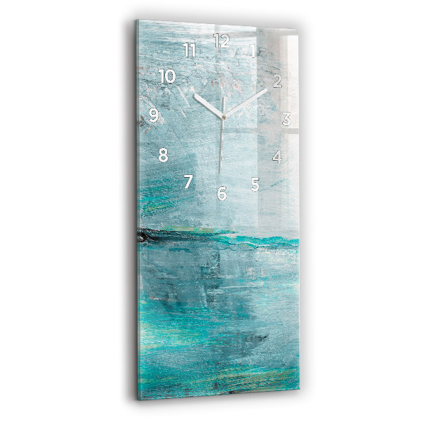 Vertical wall clock Oil texture abstract