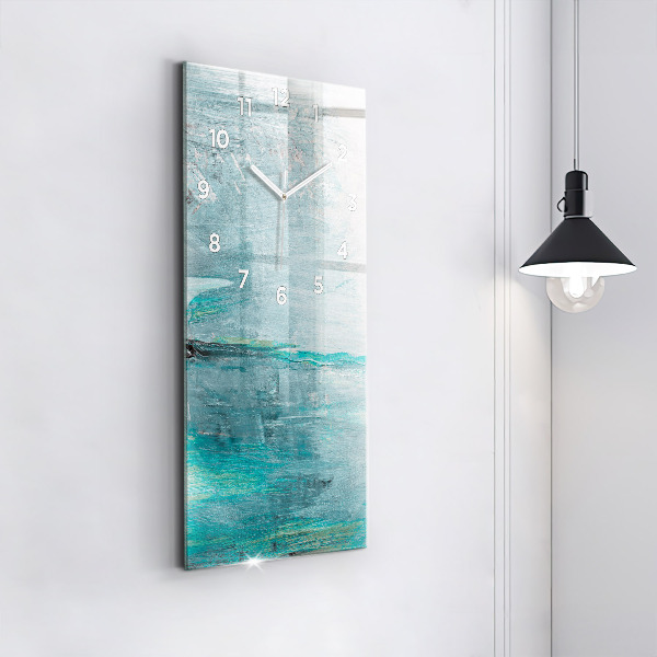 Vertical wall clock Oil texture abstract