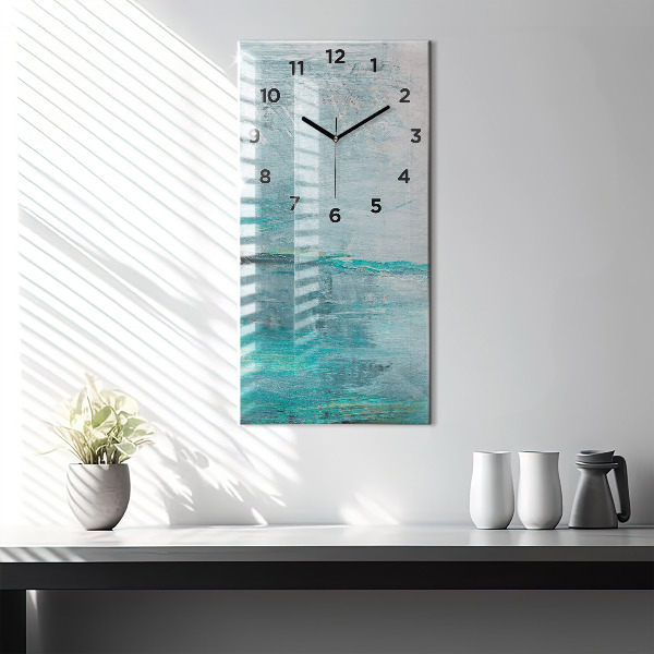 Vertical wall clock Oil texture abstract
