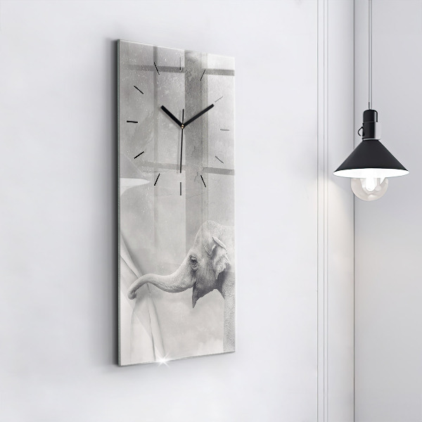 Vertical wall clock Elephant