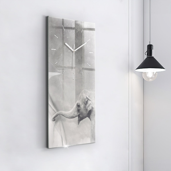 Vertical wall clock Elephant