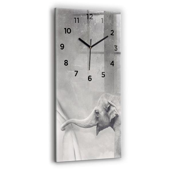 Vertical wall clock Elephant