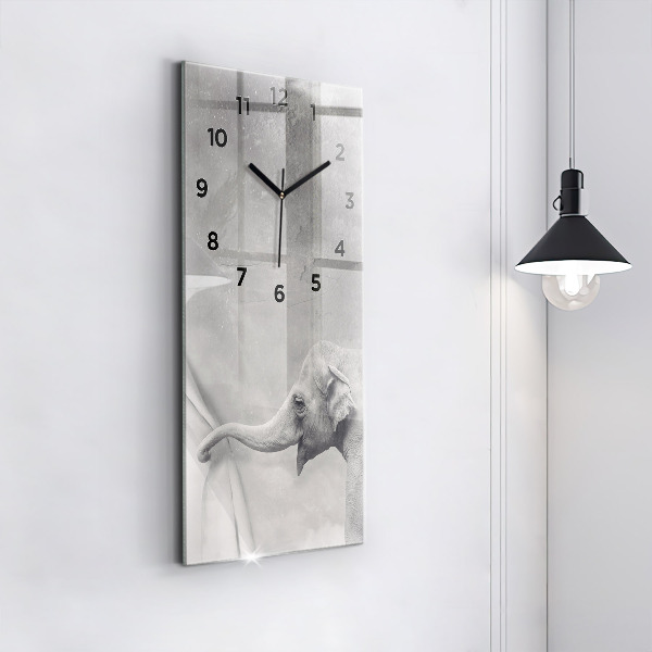 Vertical wall clock Elephant