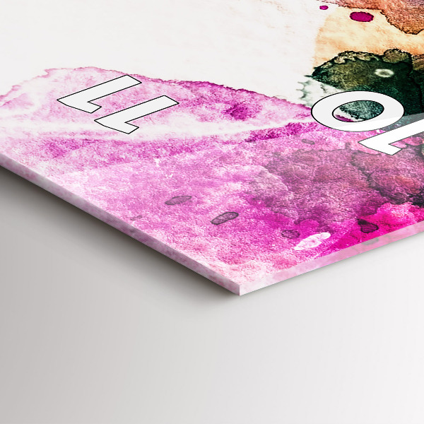 Vertical wall clock Abstract woman face