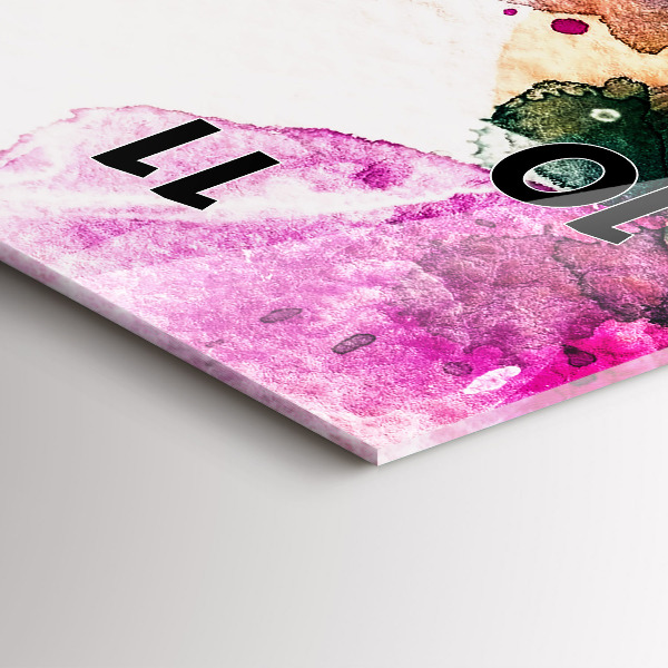 Vertical wall clock Abstract woman face