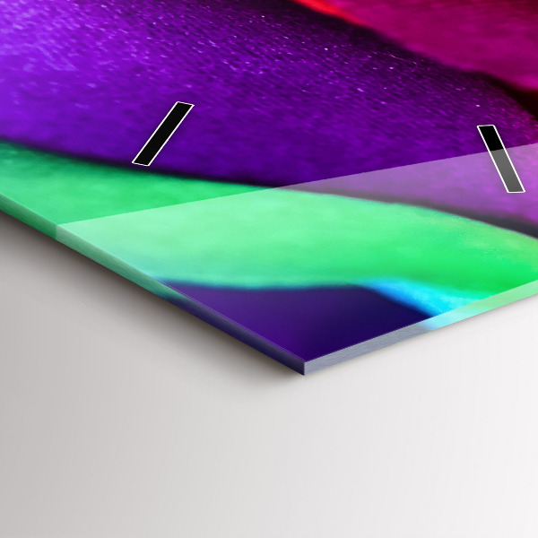 Vertical wall clock Rainbow Rose