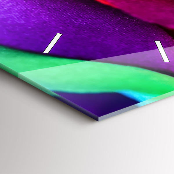 Vertical wall clock Rainbow Rose