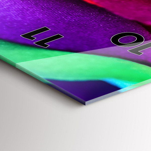 Vertical wall clock Rainbow Rose