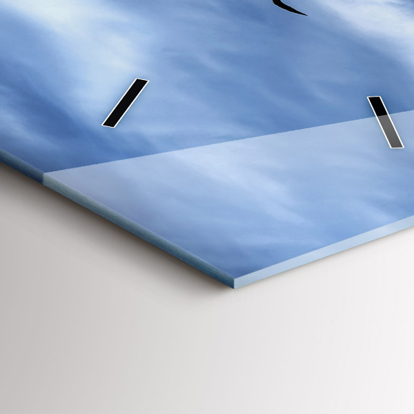 Vertical wall clock Lake Sunset