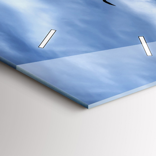 Vertical wall clock Lake Sunset