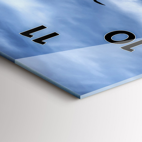 Vertical wall clock Lake Sunset