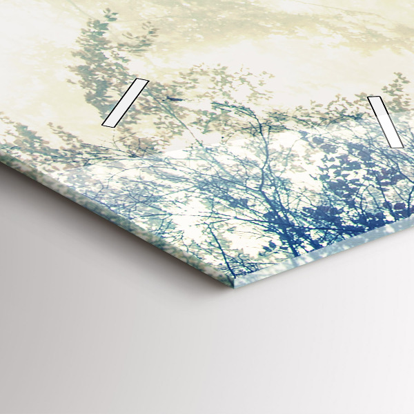 Vertical wall clock Autumn road Forest Fog