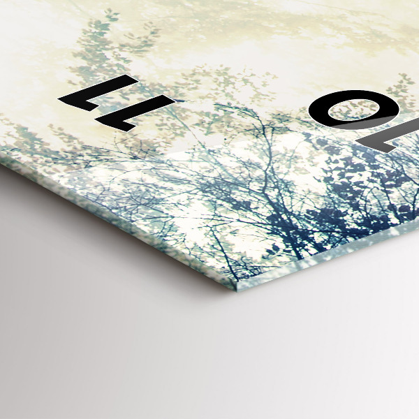 Vertical wall clock Autumn road Forest Fog