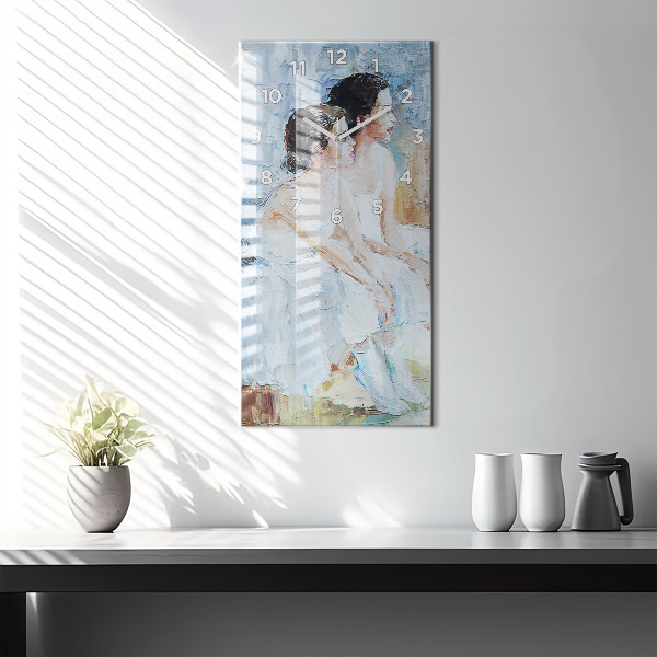 Vertical wall clock Young ballerinas