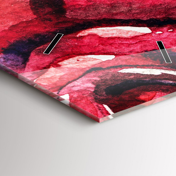 Vertical wall clock Colorful portrait of a woman