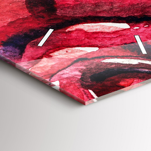 Vertical wall clock Colorful portrait of a woman