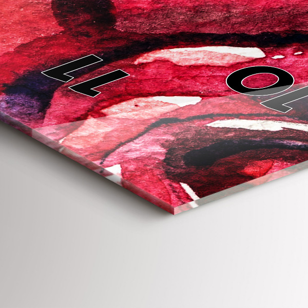 Vertical wall clock Colorful portrait of a woman