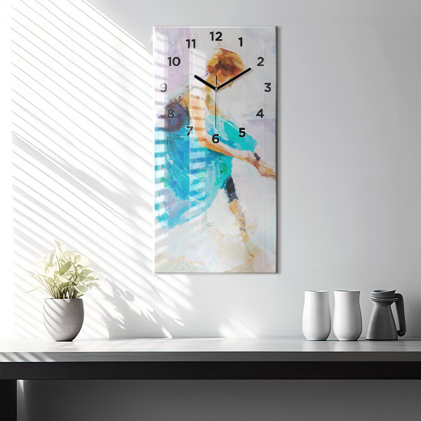 Vertical wall clock Preparing the ballerina