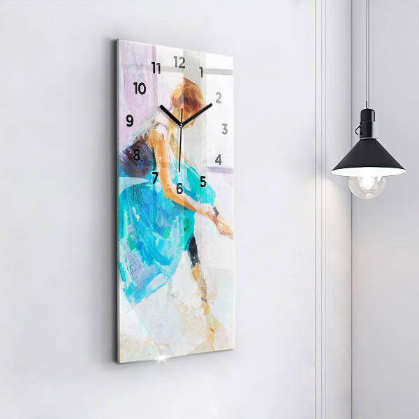 Vertical wall clock Preparing the ballerina