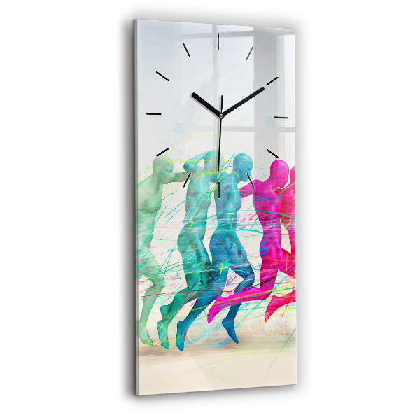 Vertical wall clock Colorful people