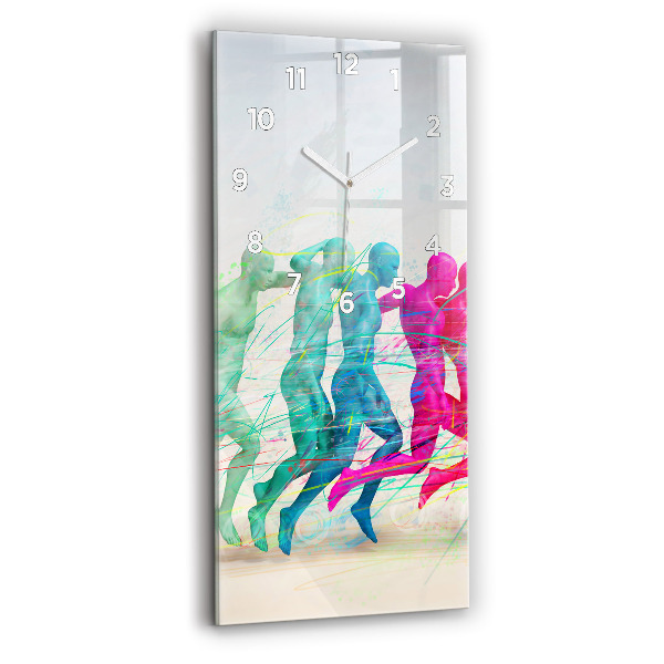 Vertical wall clock Colorful people