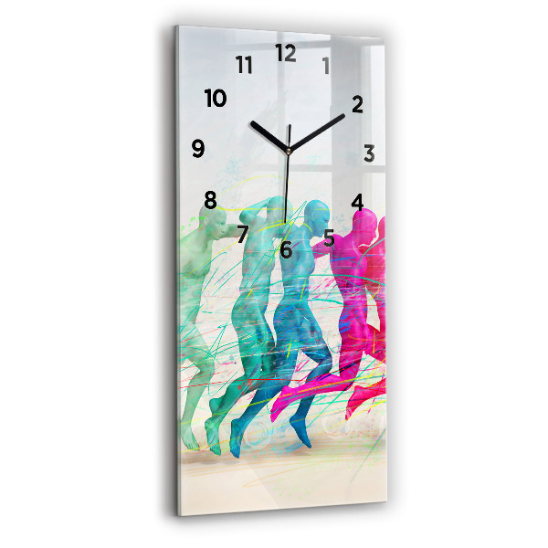 Vertical wall clock Colorful people