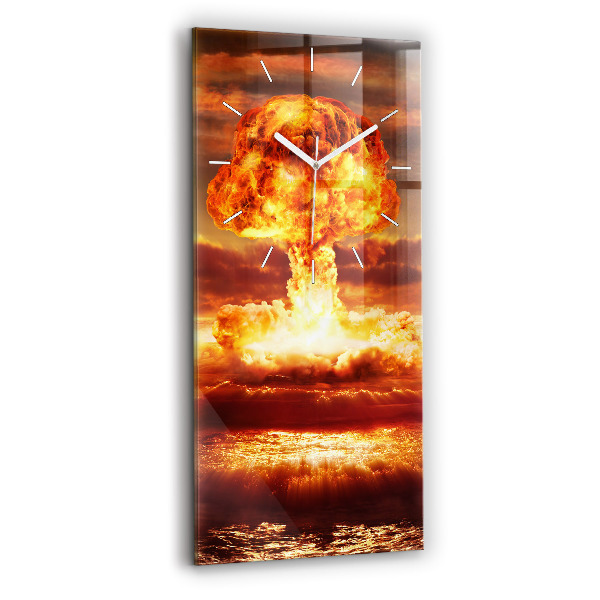 Vertical wall clock Atomic bomb explosion