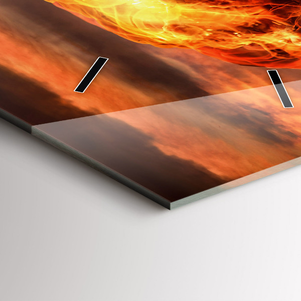 Vertical wall clock Atomic bomb explosion