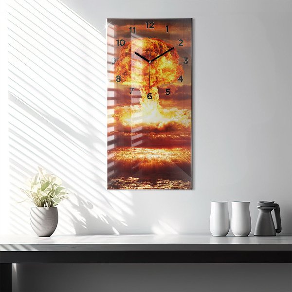 Vertical wall clock Atomic bomb explosion